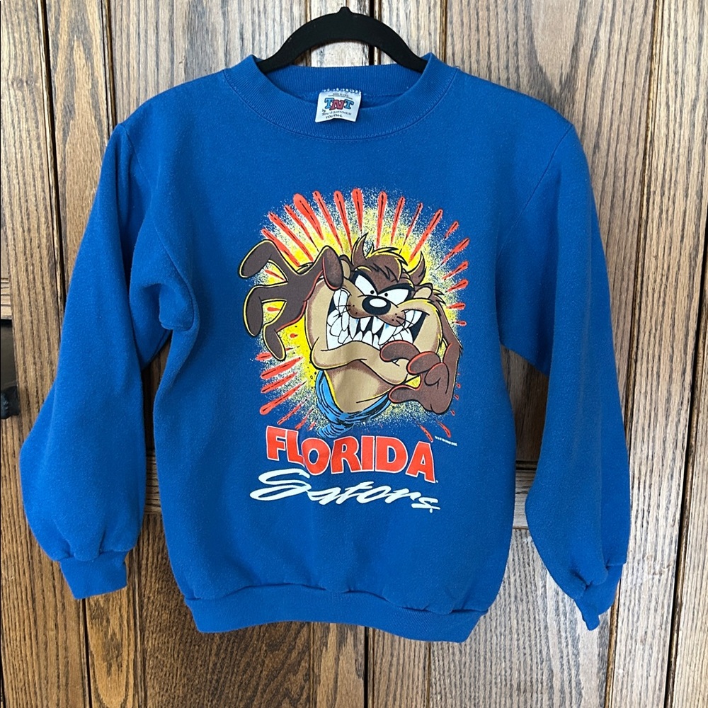 90s Looney Tunes Taz Florida Gators Football Crewneck Sweatshirt Tasmanian Devil